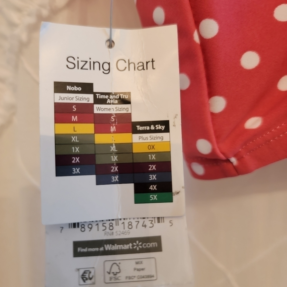 Time and Tru Polka Dot Bikini Top Size S - Picture 4 of 6